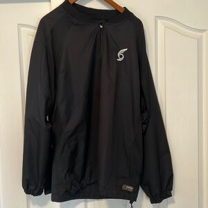 Boombah golf windbreaker - lightweight black pullover - zipper sides - Men’s XL